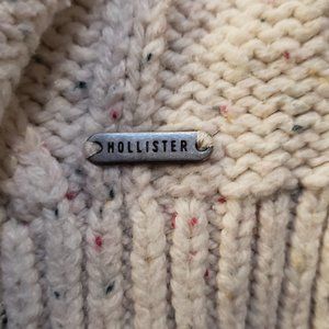 Hollister Cream colored cable knit sweater with multicolor flecks Size XS